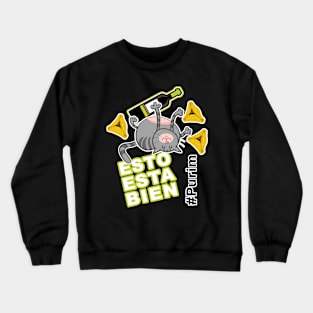 Purim Cat Esto Esta Bien - This is fine! Spanish Crewneck Sweatshirt